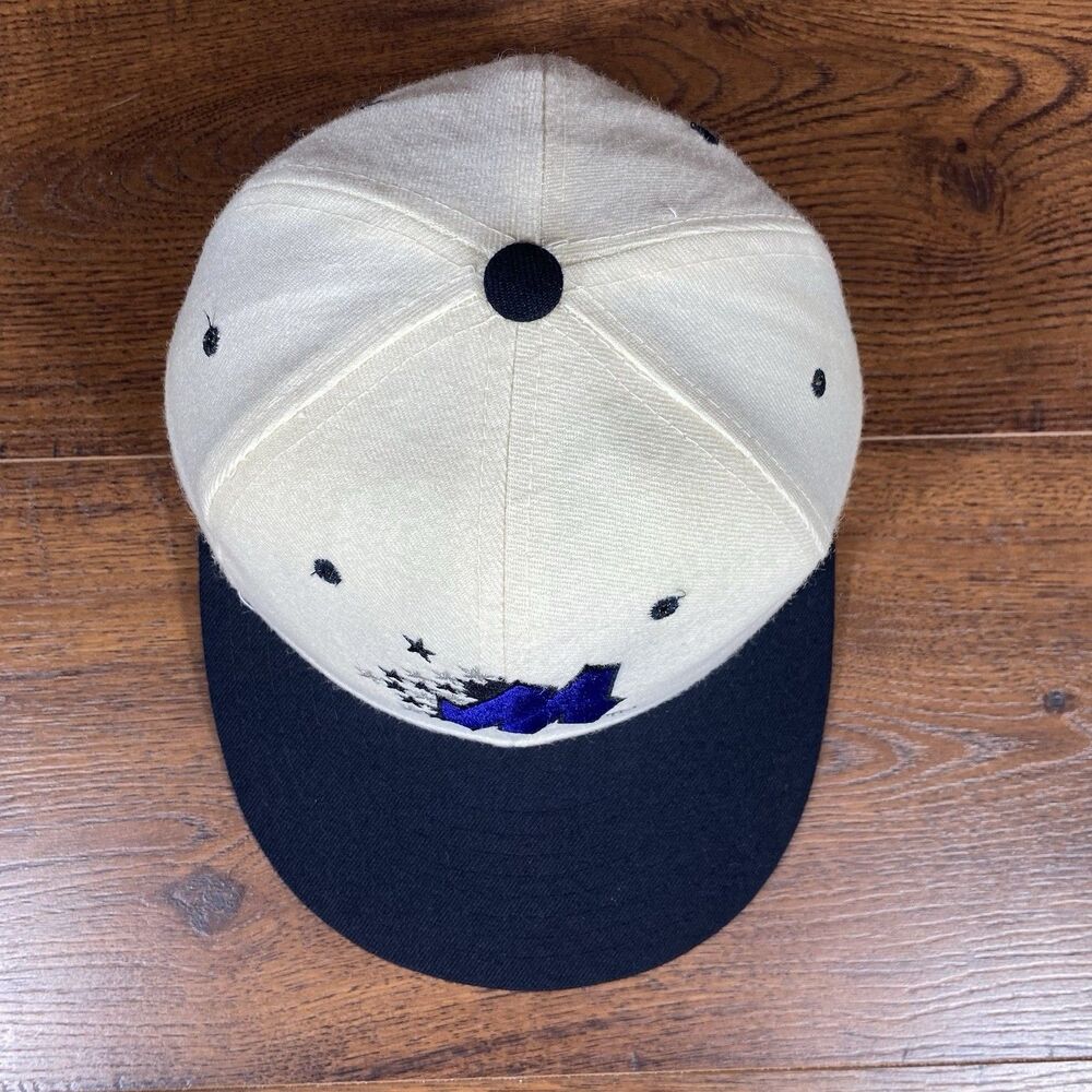 Vintage Orlando Magic New Era 5950 Fitted Hat 6 7/8 NBA Wool Cream Navy USA - Picture 5 of 8